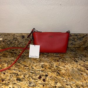 Red Calvin Klein purse